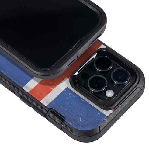 Iceland Flag Distressed Otterbox Defender iPhone Skin